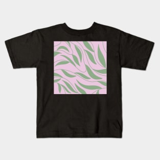 Green creepers on a pink background Kids T-Shirt